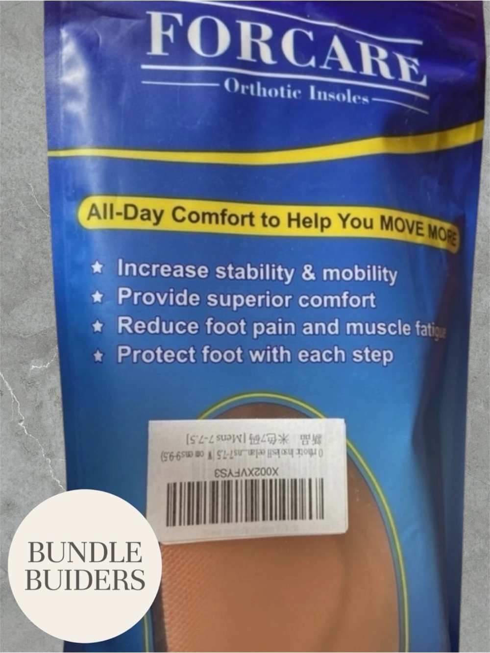$10 Add-On | Women’s 6-6.5 Fitted Orthotic Insoles